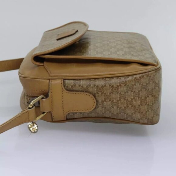 CELINE Macadam Canvas Shoulder Bag Beige Auth - Picture 9 of 16